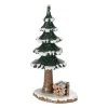 Hubrig, figurines pour enfant Village De Noël Miniature, Sapin Et Tas De Bois