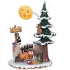 Hubrig, figurines pour enfant Village De Noël Miniature, Cireur De Lune