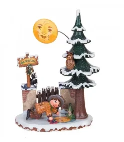 Hubrig, figurines pour enfant Village De Noël Miniature, Cireur De Lune