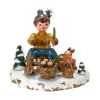 Hubrig, figurines pour enfant Village De Noël Miniature, Garcon Et Petits Animaux
