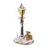 Hubrig, figurines pour enfant Village De Noël Miniature, Chien Sous Reverbere