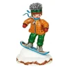 Hubrig, figurines pour enfant Village De Noël Miniature, Snowboarder