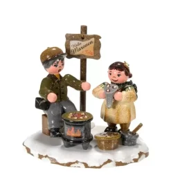 Hubrig, figurines pour enfant Village De Noël Miniature, Vendeur De Marrons