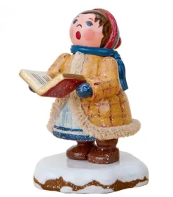 Hubrig, figurines pour enfant Village De Noël Miniature, Fillette Chantant Noël