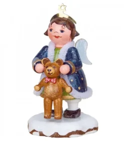 Hubrig, figurines pour enfant Village De Noël Miniature, Figurine Ange Et Ourson
