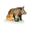Hubrig, figurines pour enfant Village De Noël Miniature, Sanglier Et Marcassin