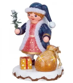 Hubrig, figurines pour enfant Village De Noël Miniature, Figurine Ange Sac A Jouets