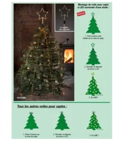 Konstsmide, guirlandes lumineuses de Noël Voile Guirlande Pour Sapin De Noël, 250 Diodes Led